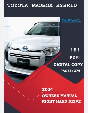 toyota probox hybrid 2024 owners manual
